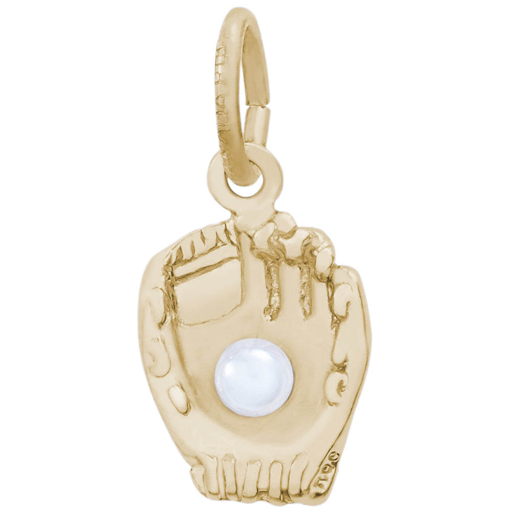 Rembrandt 14k Yellow Gold Baseball Glove Charm