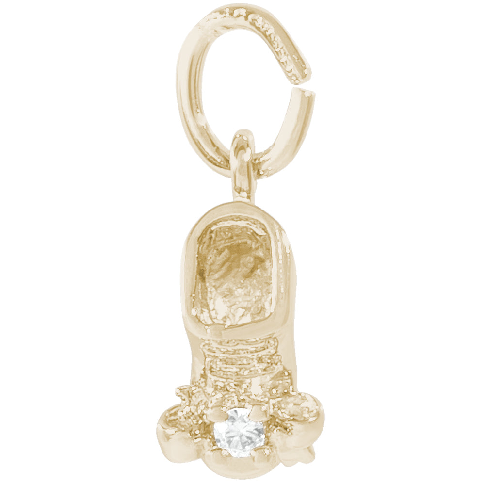 Rembrandt 14k Yellow Gold 04 April Babyshoe Charm