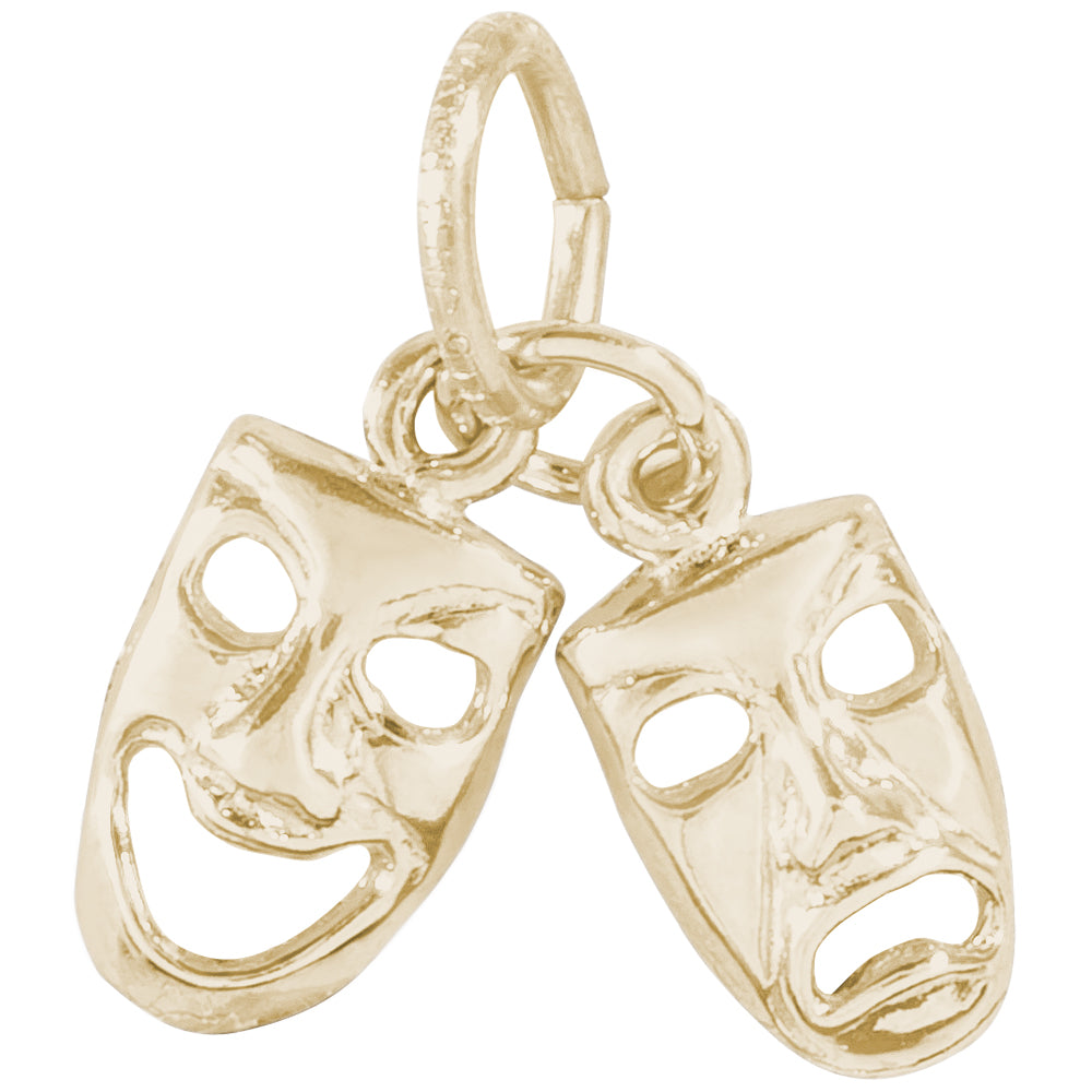 Rembrandt 14k Yellow Gold Comedy & Tragedy Charm