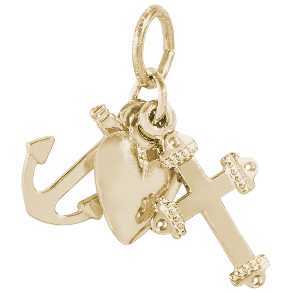 Rembrandt 14k Yellow Gold Faith, Hope, Charity Charm