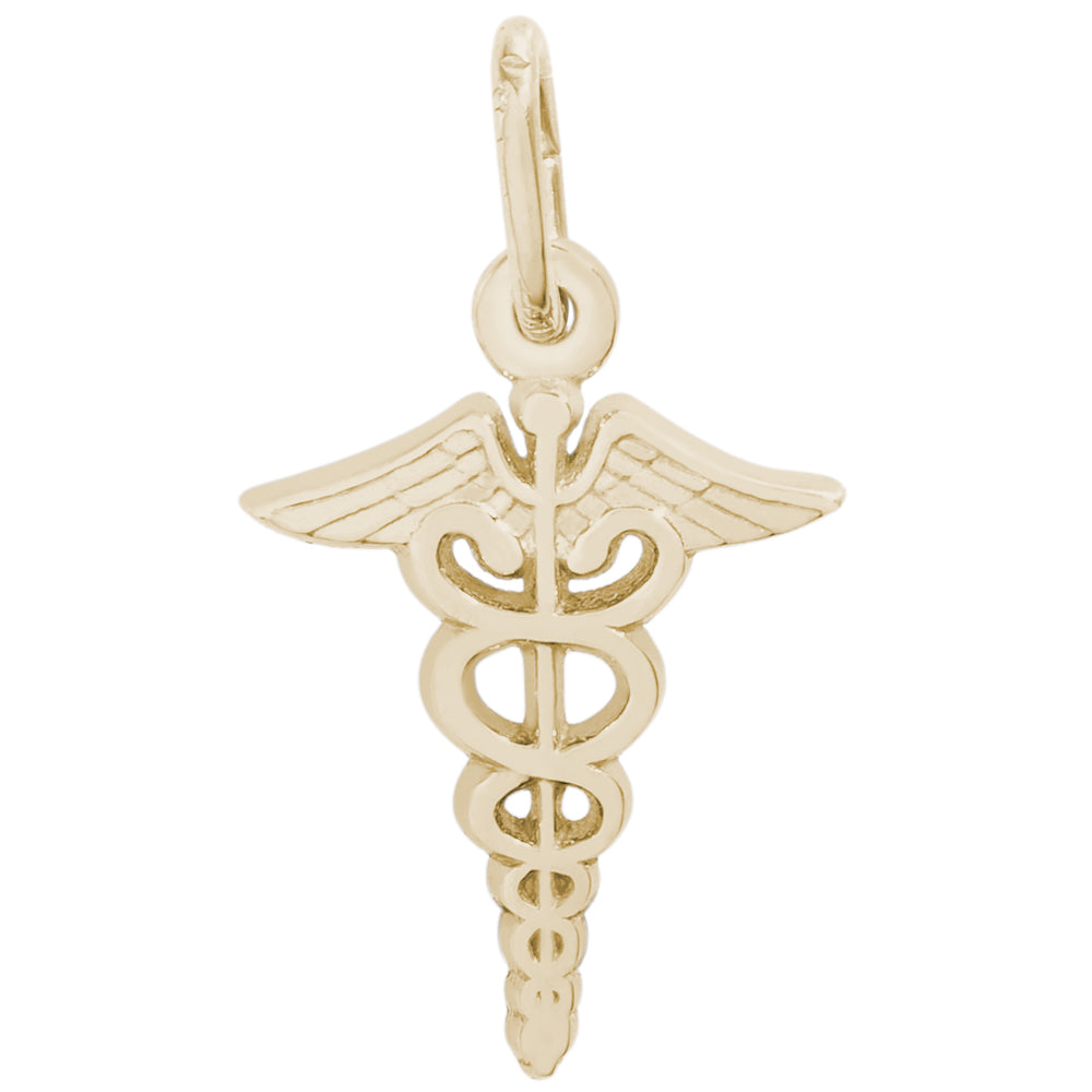 Rembrandt 14k Yellow Gold Caduceus Charm