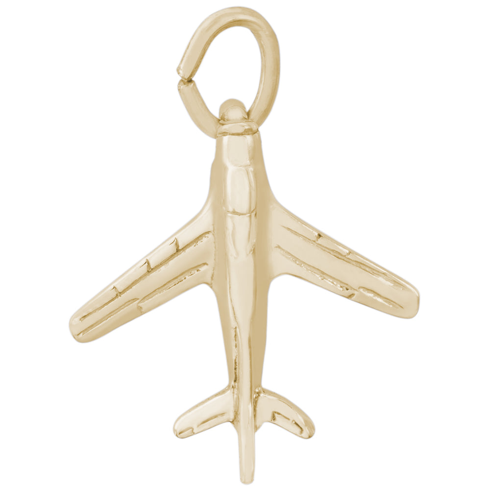 Rembrandt 14k Yellow Gold Airplane Charm