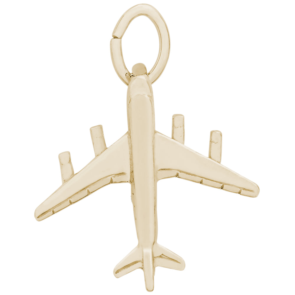Rembrandt 14k Yellow Gold Airplane Charm