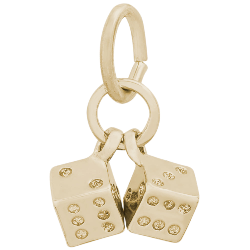 Rembrandt 14k Yellow Gold Dice Charm