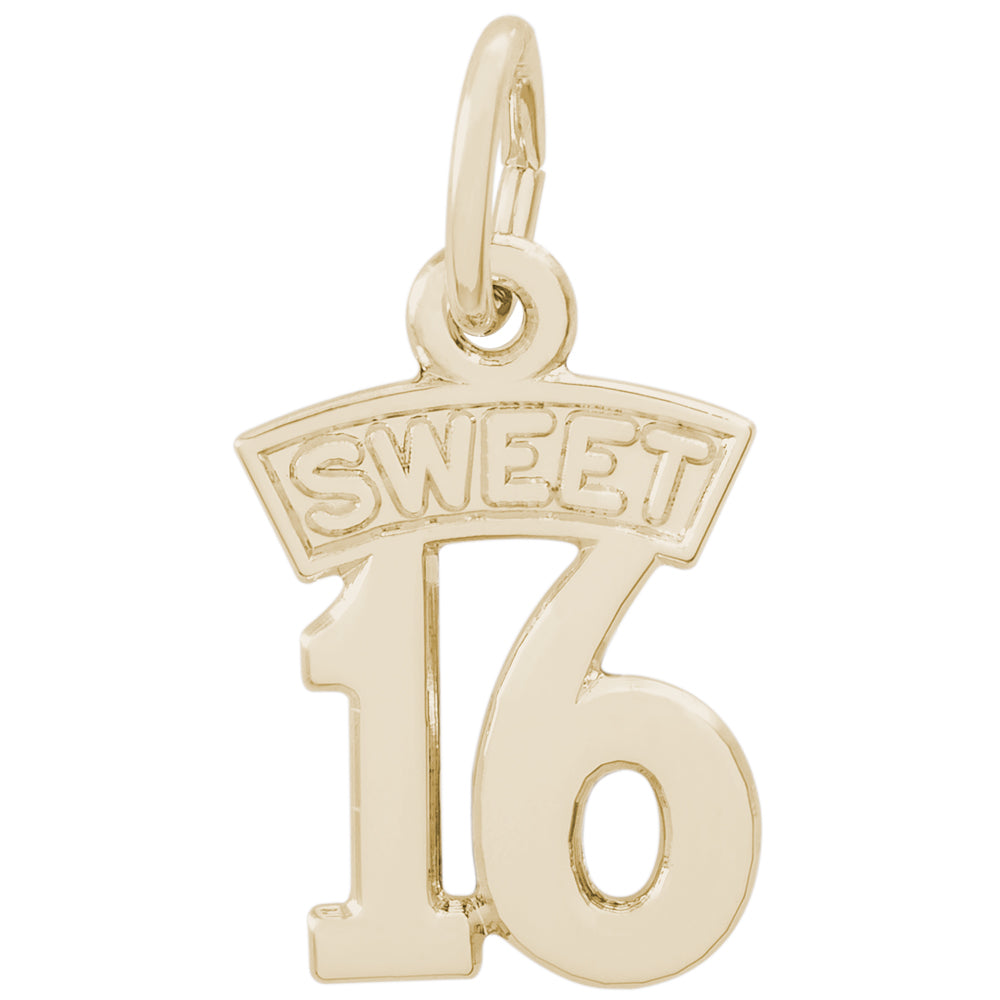 Rembrandt 14k Yellow Gold Sweet 16 Charm