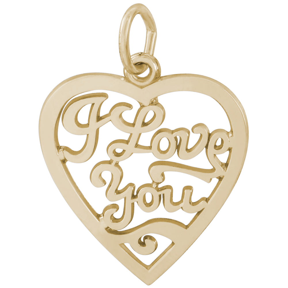 Rembrandt 14k Yellow Gold I Love You Charm