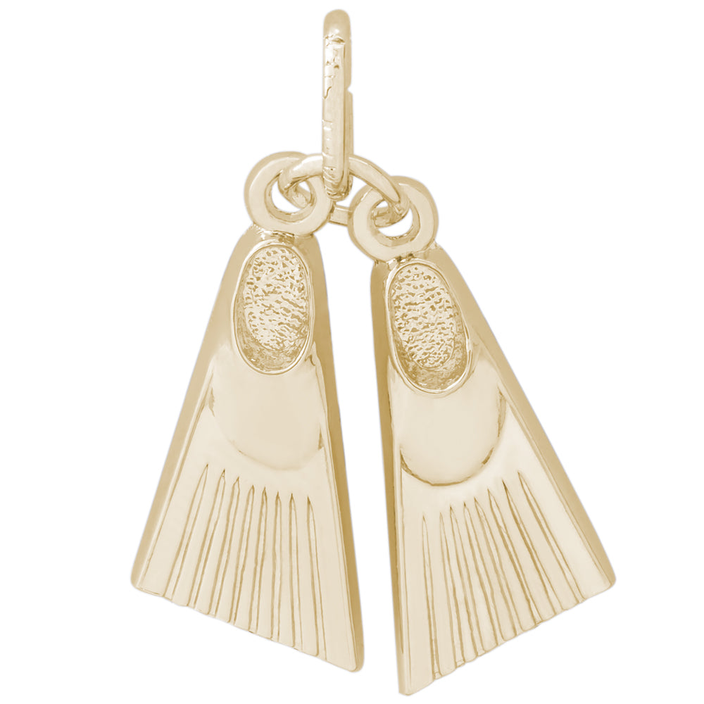 Rembrandt 14k Yellow Gold Swim Fins Charm
