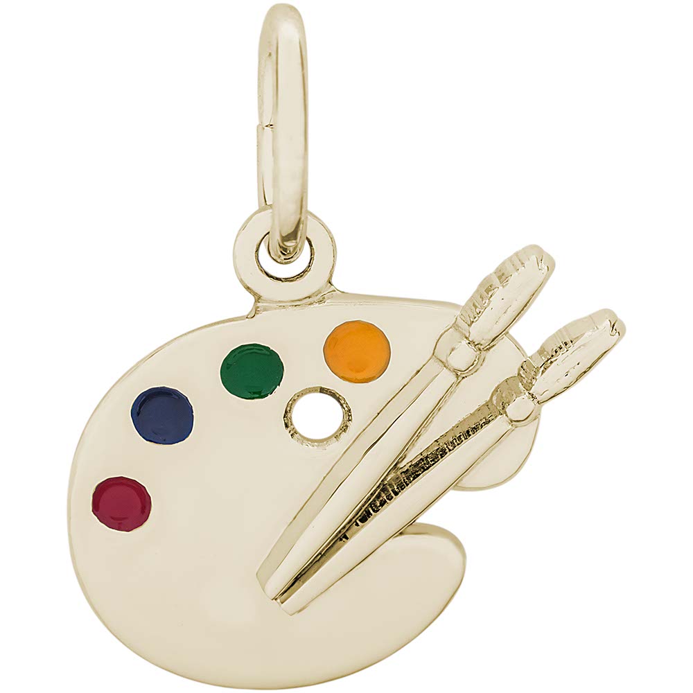 Rembrandt 14k Yellow Gold Artist Palette Charm