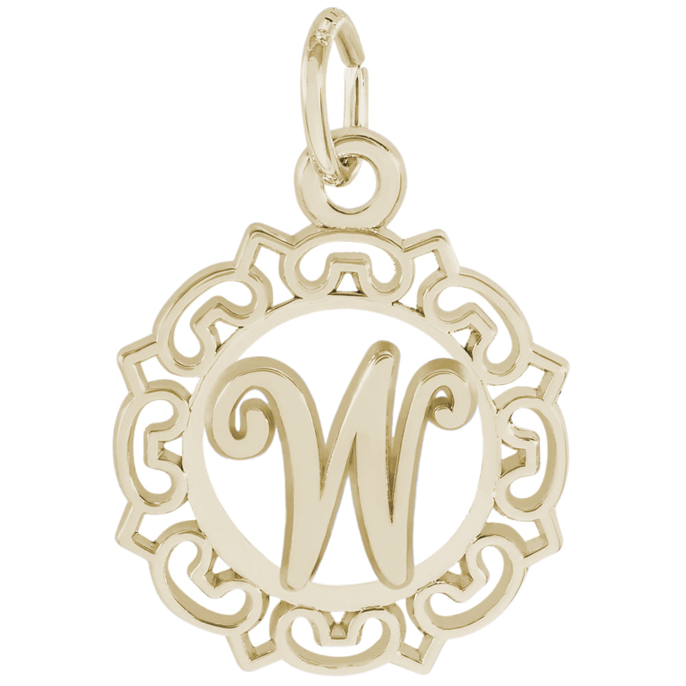 Rembrandt 14k Yellow Gold Initial W Charm