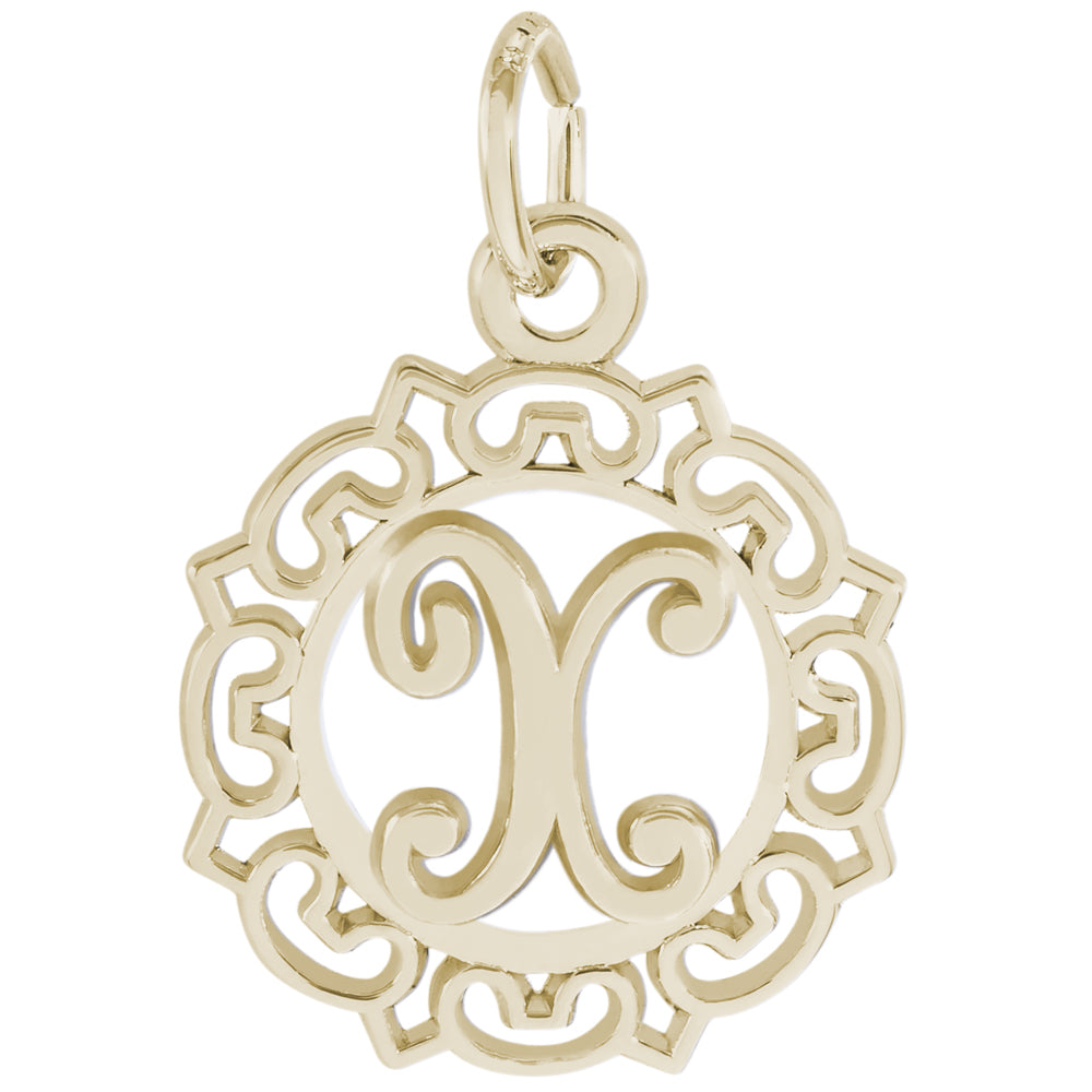 Rembrandt 14k Yellow Gold Initial X Charm
