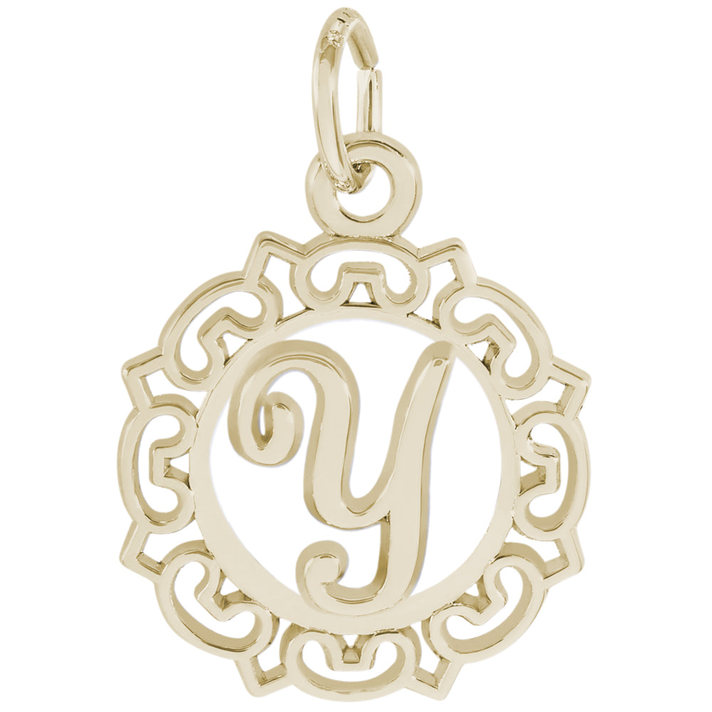 Rembrandt 14k Yellow Gold Initial Y Charm