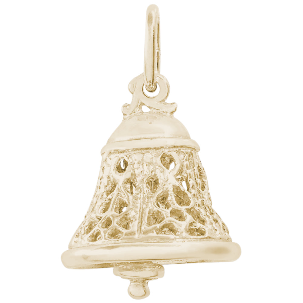 Rembrandt 14k Yellow Gold Filigree Bell Charm