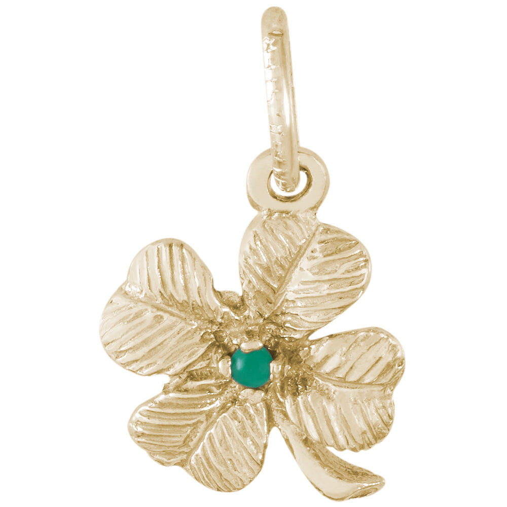 Rembrandt 14k Yellow Gold 4 Leaf Clover Charm