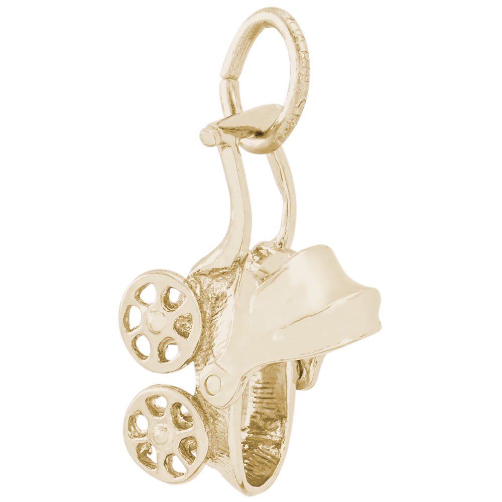 Rembrandt 14k Yellow Gold Baby Carriage Charm