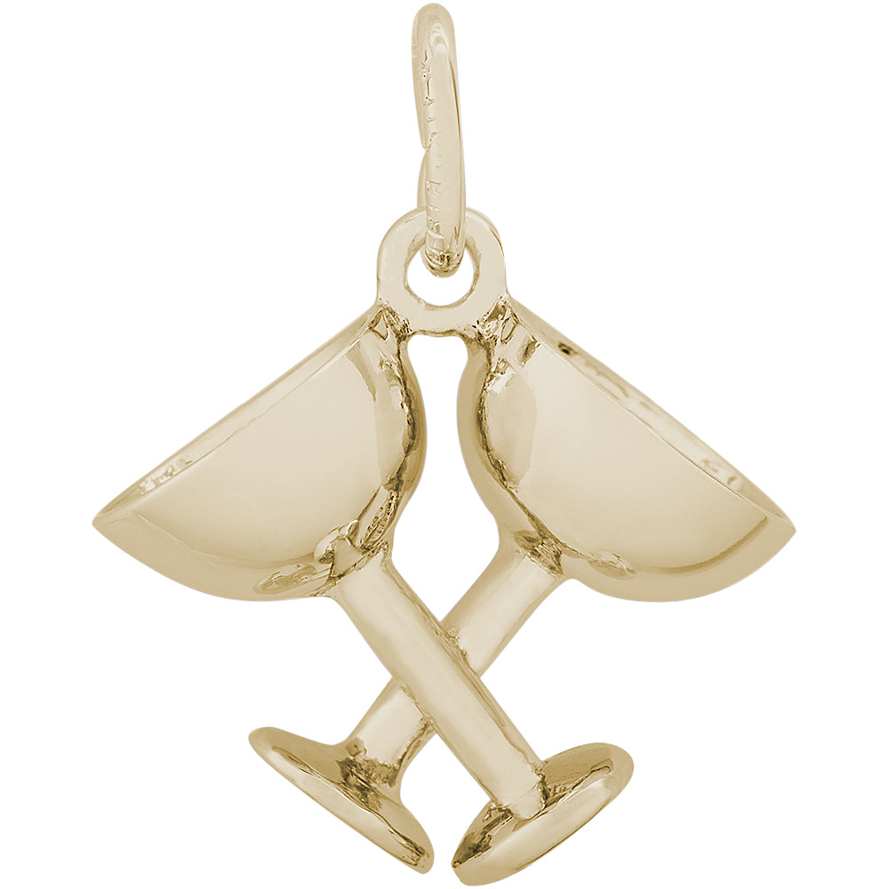 Rembrandt 14k Yellow Gold Champagne Glass Charm