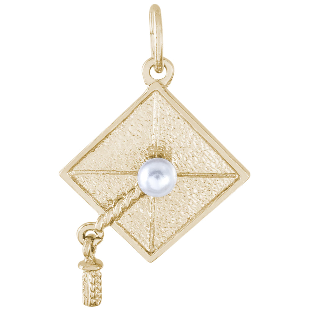 Rembrandt 14k Yellow Gold Graduation Cap Charm