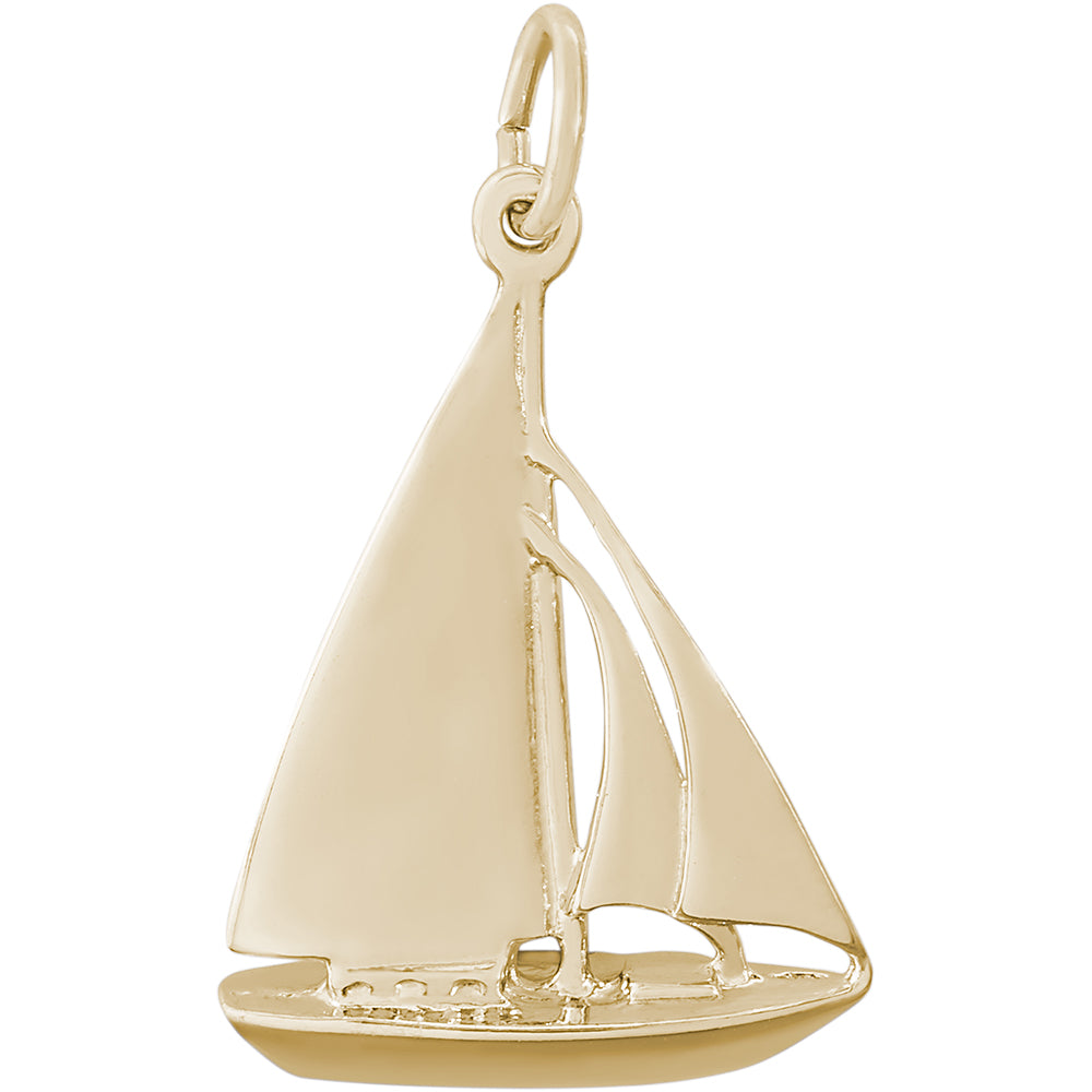 Rembrandt 14k Yellow Gold Sailboat Charm
