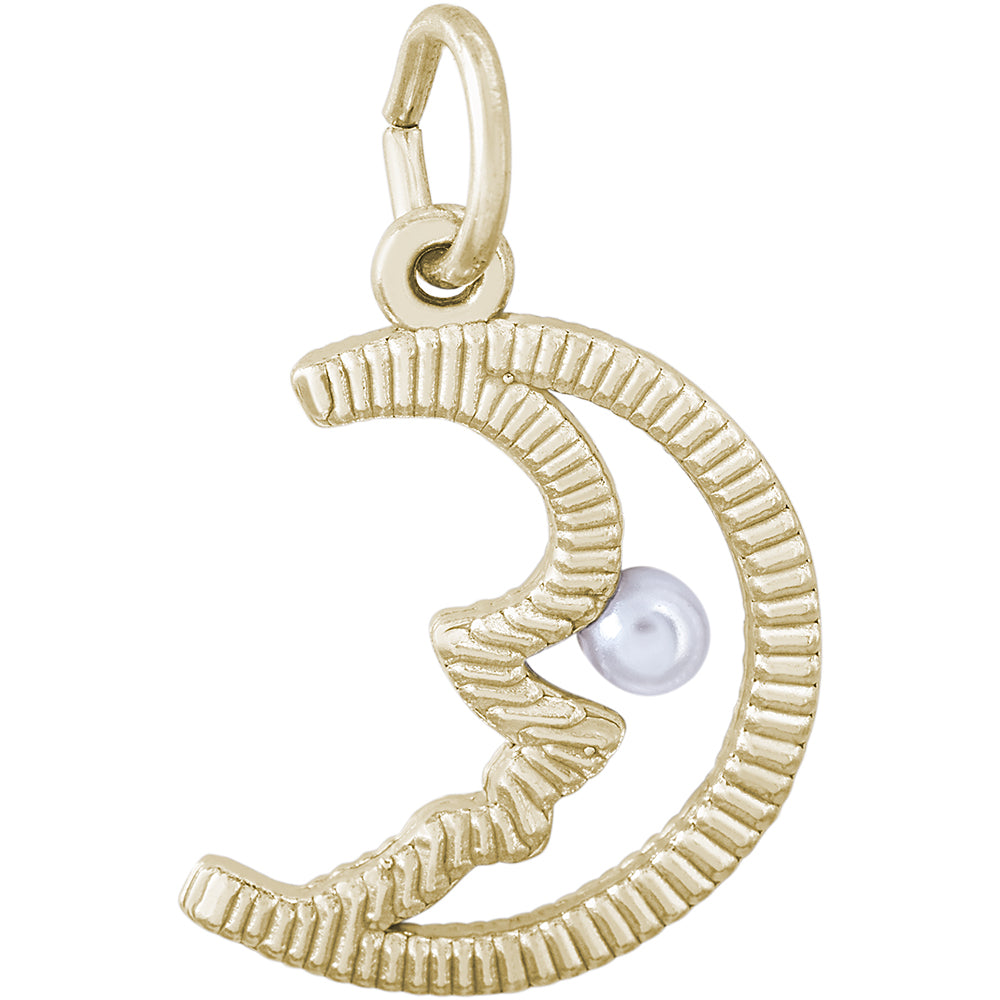 Rembrandt 14k Yellow Gold Moon Charm