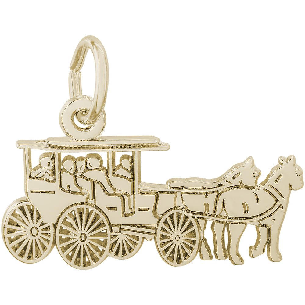 Rembrandt 14k Yellow Gold Horse and Carriage Charm