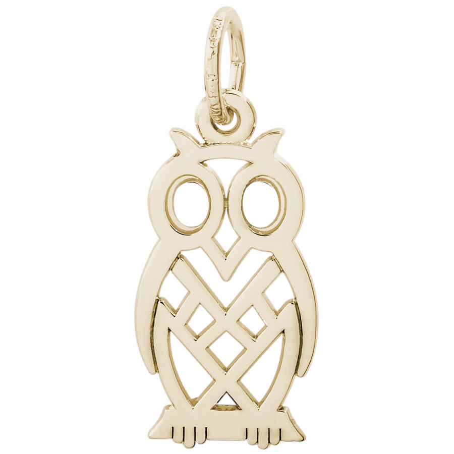 Rembrandt 14k Yellow Gold Owl Charm