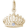 Rembrandt 14k Yellow Gold Tiara With Stone Charm