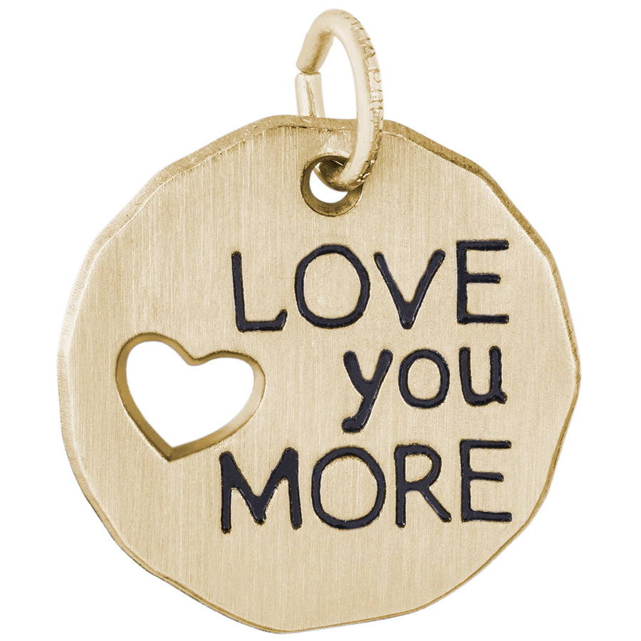 Rembrandt 14k Yellow Gold Love You More Charm