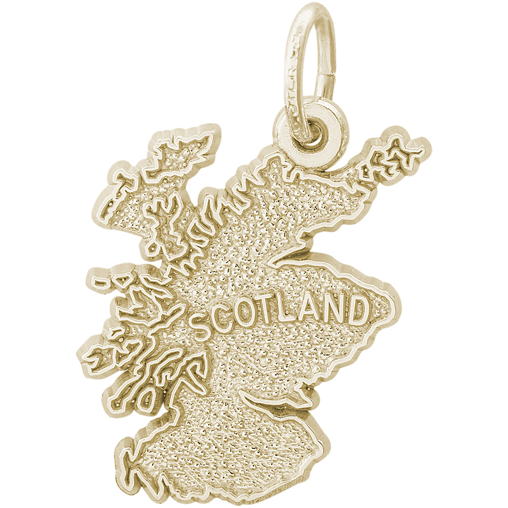 Rembrandt 14k Yellow Gold Scotland Map Charm