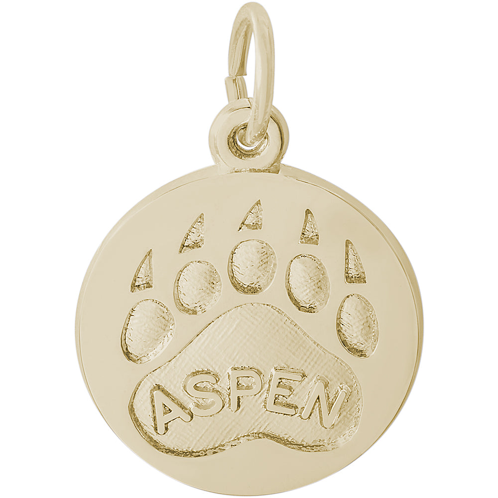 Rembrandt 14k Yellow Gold Aspen Bear Paw Print