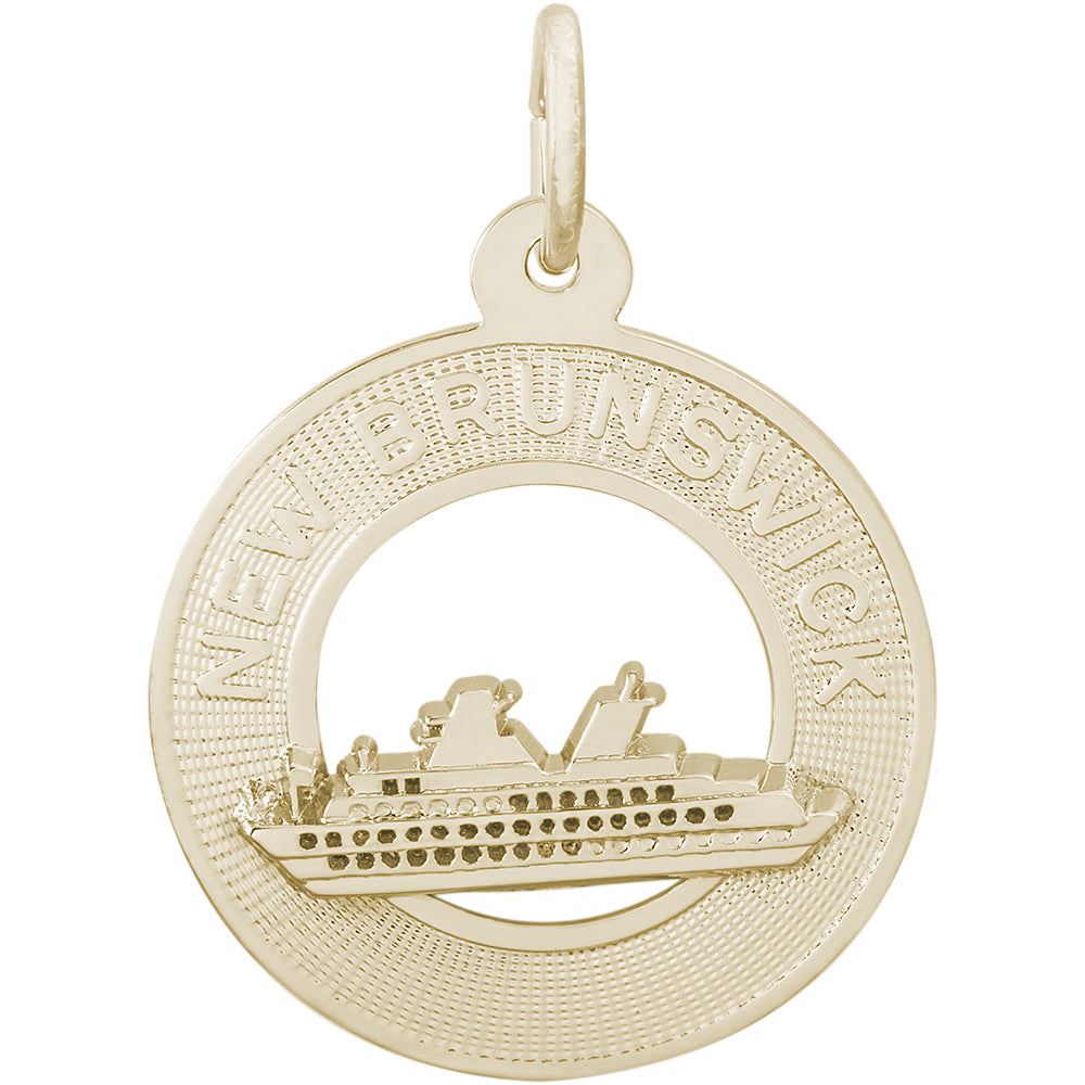 Rembrandt 14k Yellow Gold New Brunswick Cruise Ship Charm