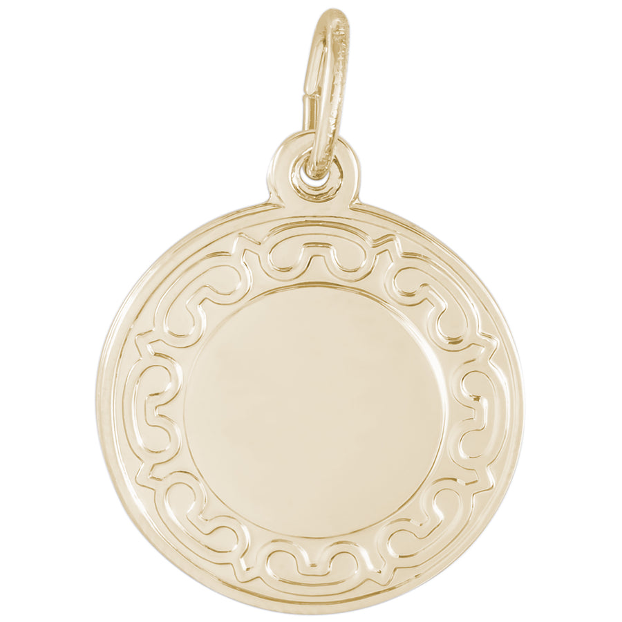 Rembrandt 14k Yellow Gold Disc Charm