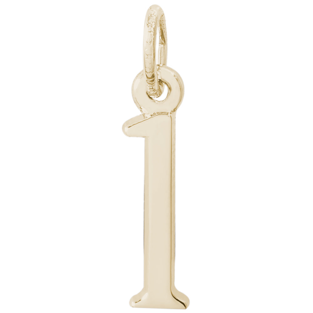 Rembrandt 14k Yellow Gold Number 1 Charm