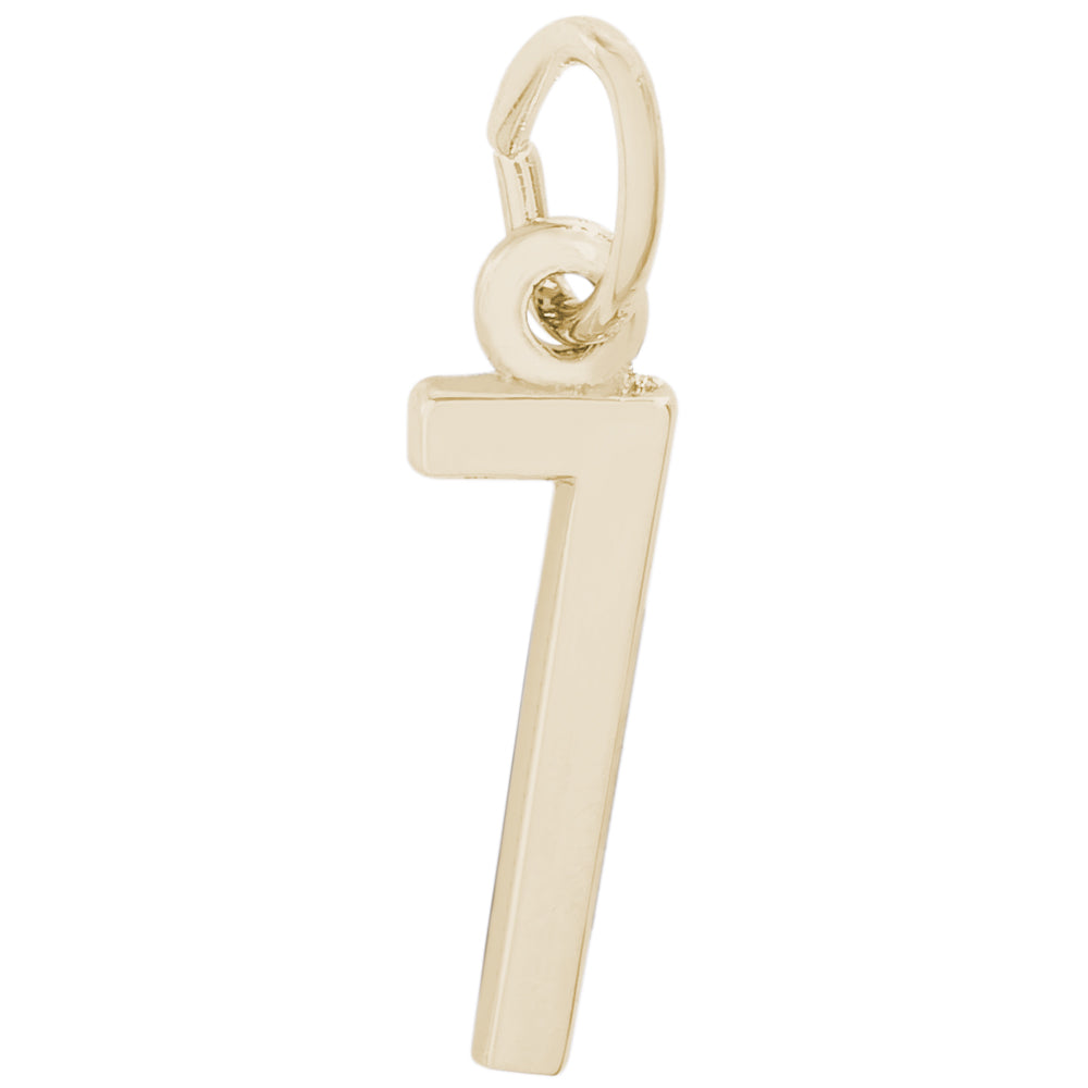Rembrandt 14k Yellow Gold Number 7 Charm