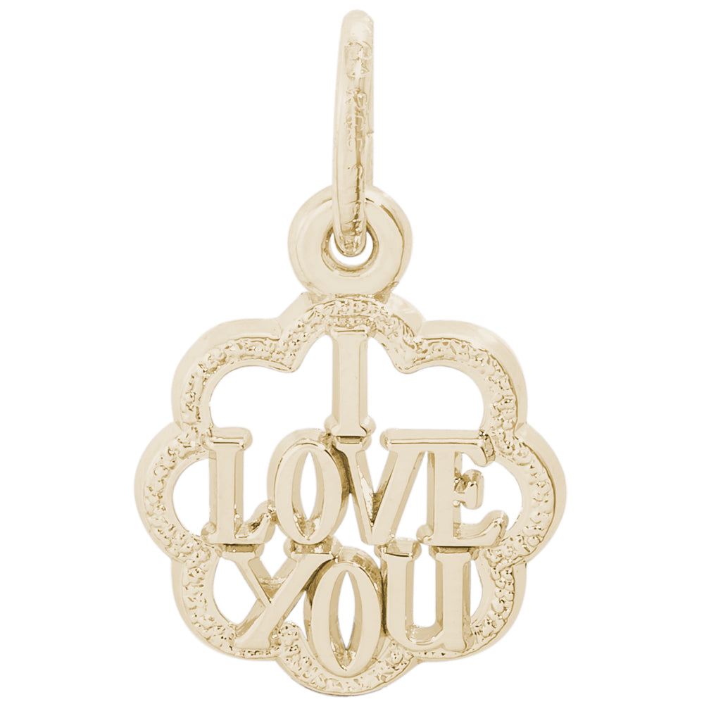 Rembrandt 14k Yellow Gold I Love You Charm