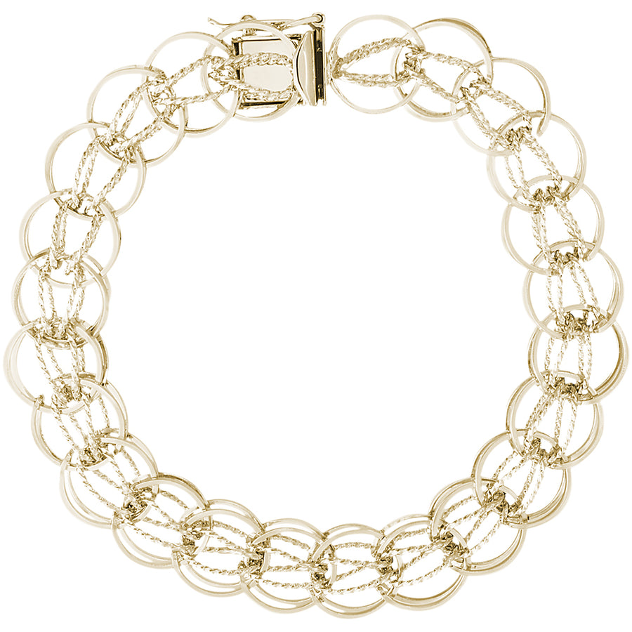 Rembrandt 14k Yellow Gold 7 Inch Charm Bracelet