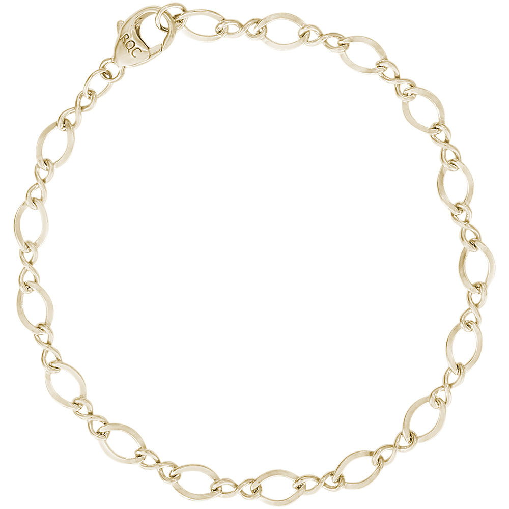 Rembrandt 14k Yellow Gold 8 Inch Charm Bracelet