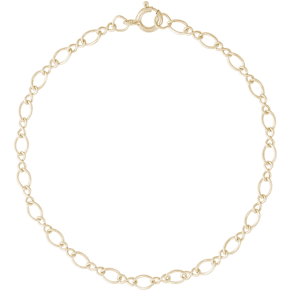 Rembrandt 14k Yellow Gold 7 Inch Charm Bracelet
