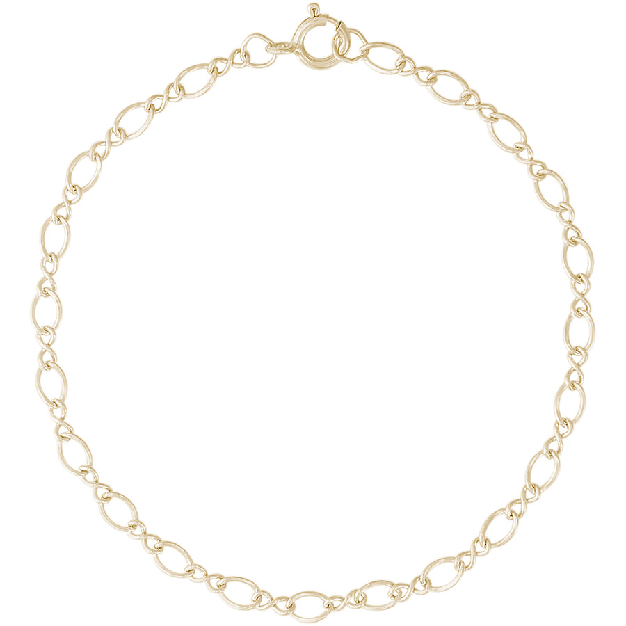 Rembrandt 14k Yellow Gold 7 Inch Charm Bracelet