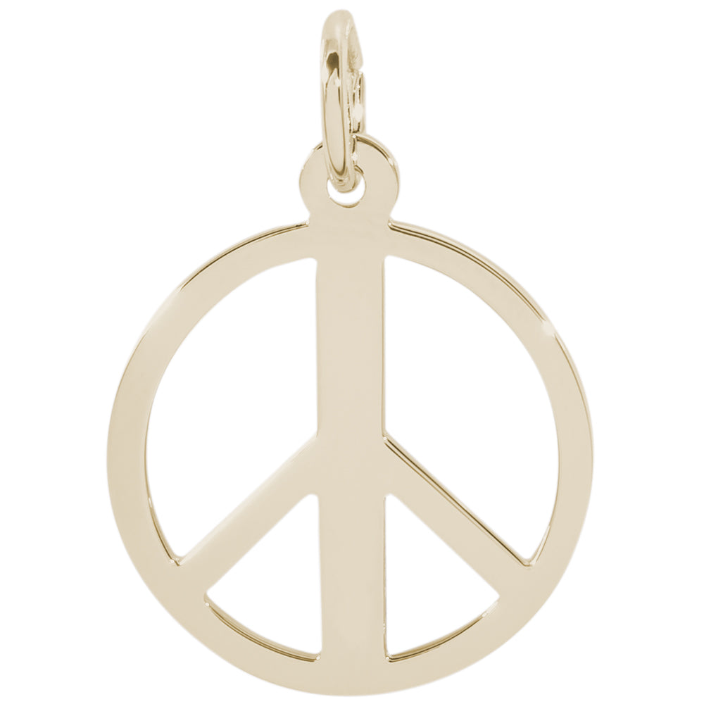 Rembrandt 14k Yellow Gold Peace Symbol Charm