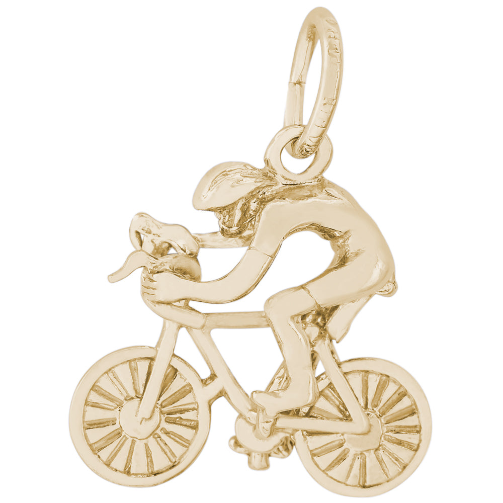 Rembrandt 14k Yellow Gold Cyclist Charm