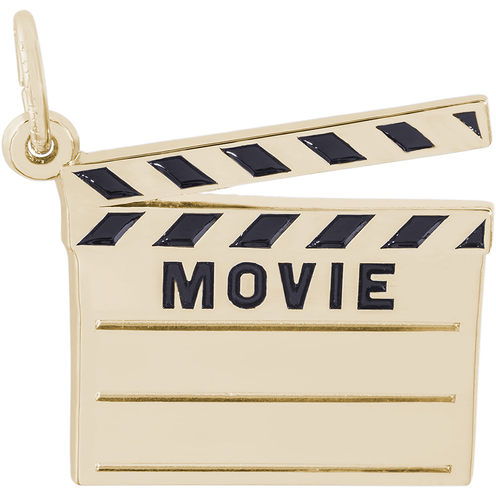 Rembrandt 14k Yellow Gold Movie Clap Board Charm