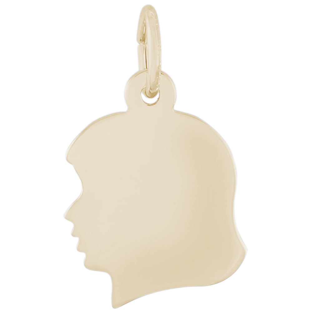 Rembrandt 14k Yellow Gold Girl's Head Charm