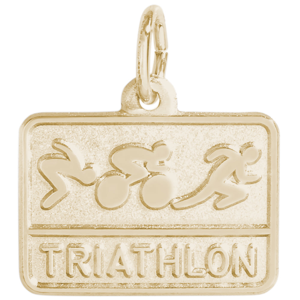 Rembrandt 14k Yellow Gold Triathalon Charm