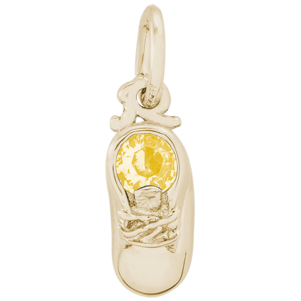 Rembrandt 14k Yellow Gold 11 November Babyshoe Charm