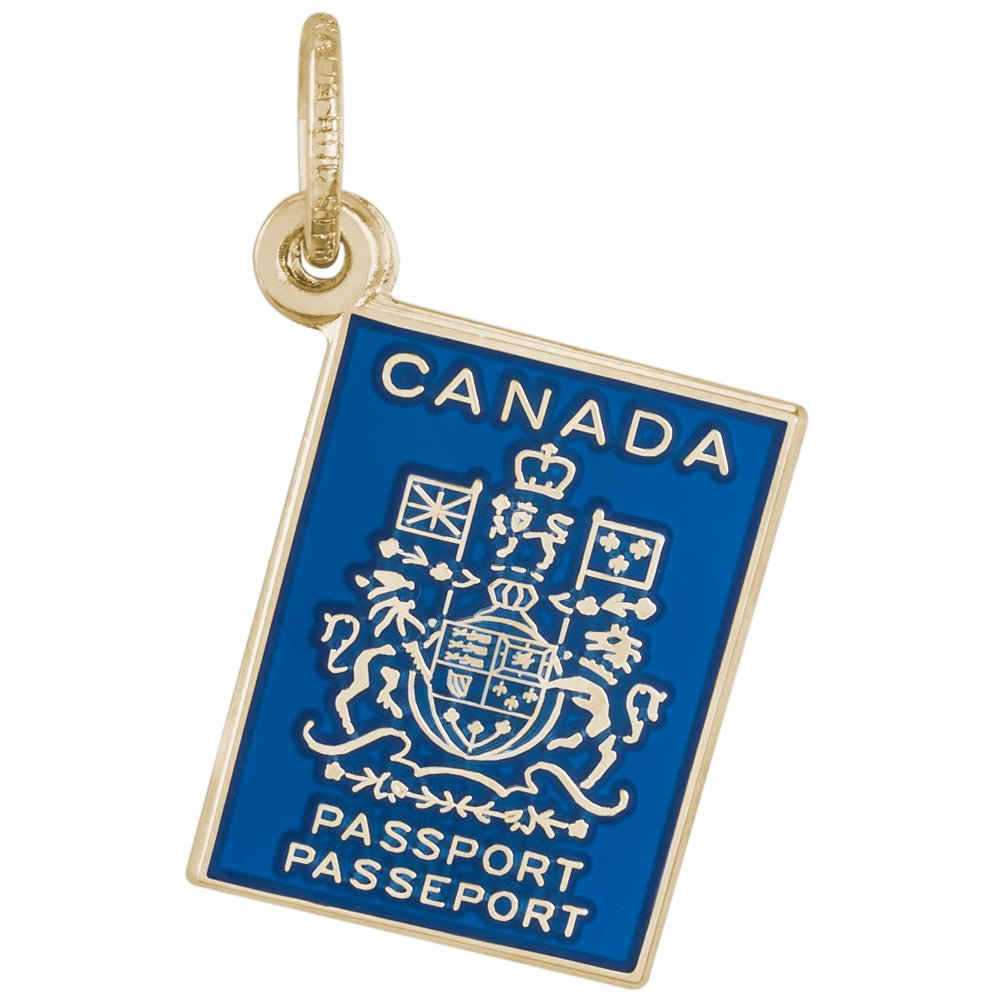 Rembrandt 14k Yellow Gold Canada Passport Charm