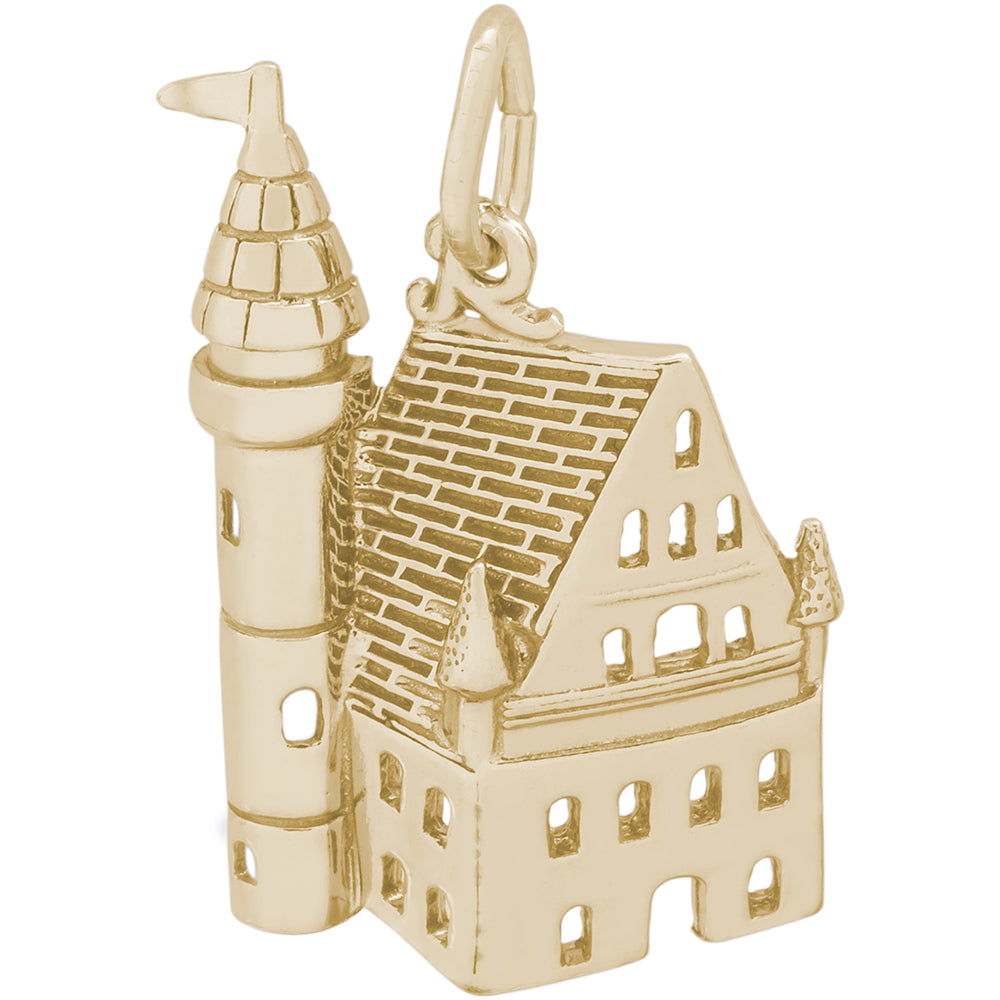 Rembrandt 14k Yellow Gold Castle Charm