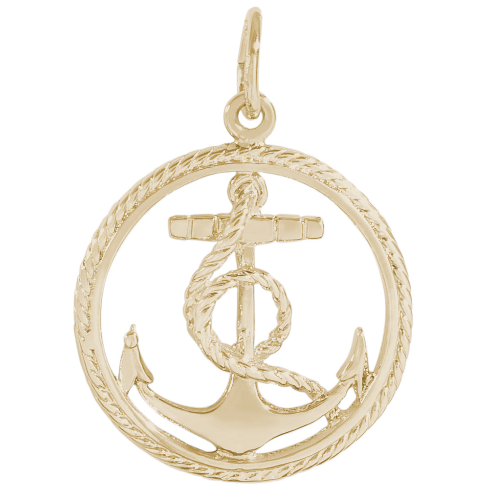 Rembrandt 14k Yellow Gold Anchor Charm