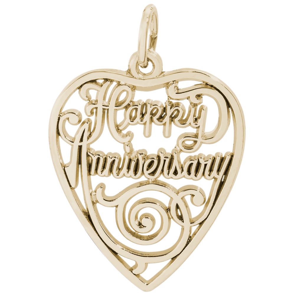 Rembrandt 14k Yellow Gold Anniversary Charm