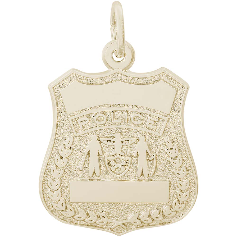 Rembrandt 14k Yellow Gold Police Badge Charm