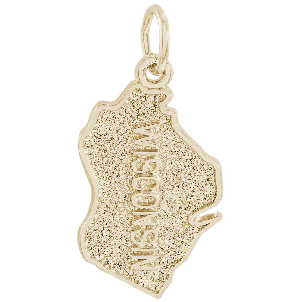 Rembrandt 14k Yellow Gold Wisconsin Charm
