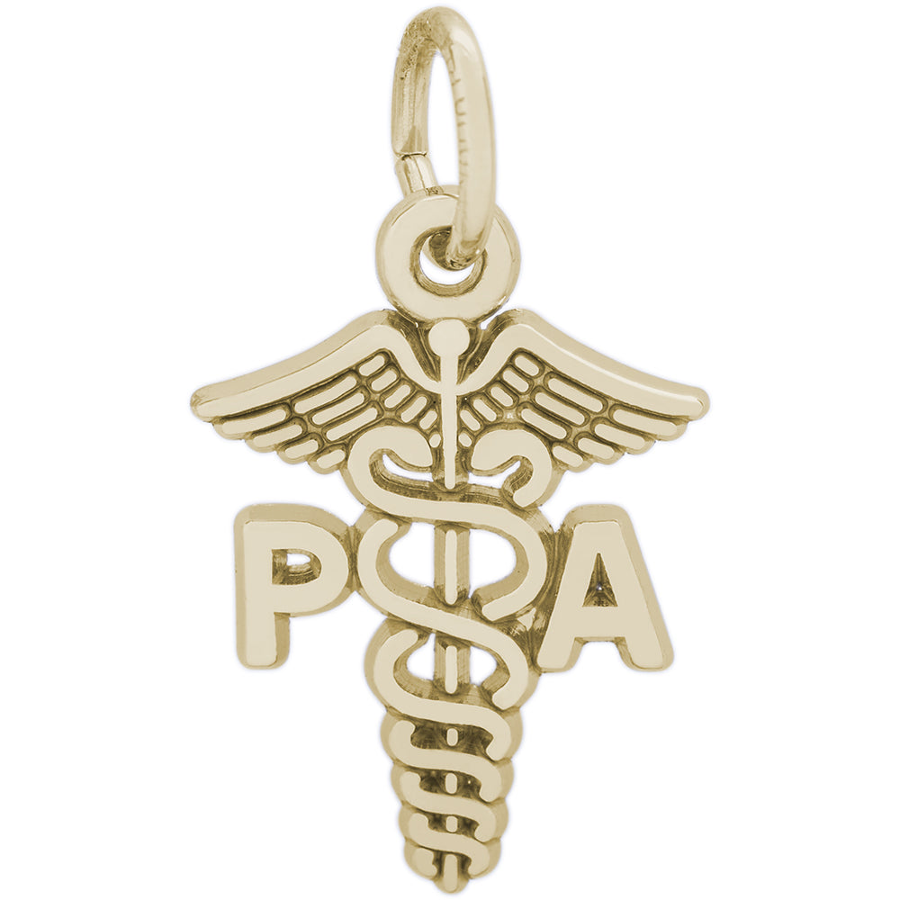 Rembrandt 14k Yellow Gold PA Caduceus Charm